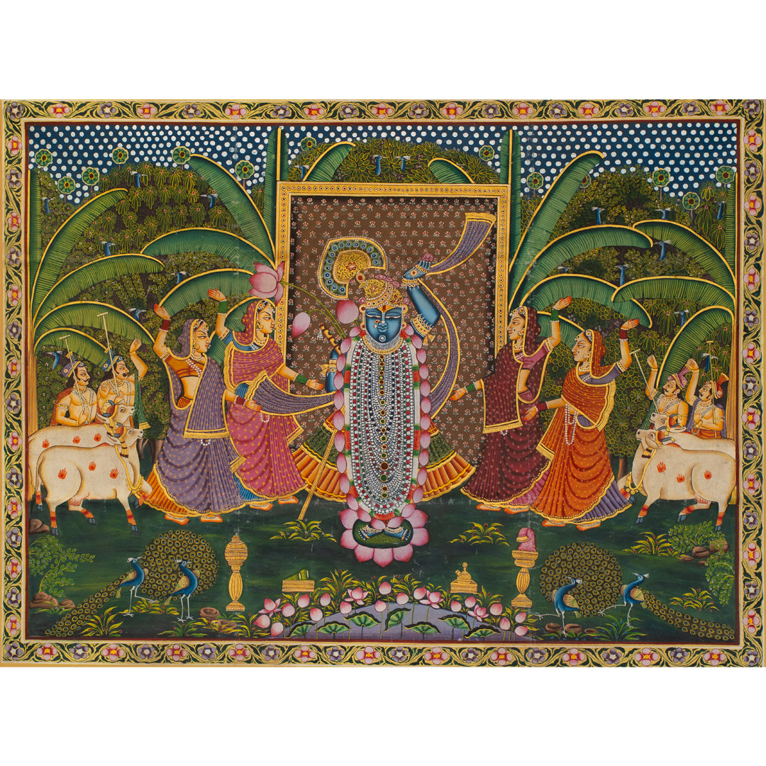 Shrinath ji Shri Rajbhog Swaroop Pichwai Handmade Painting