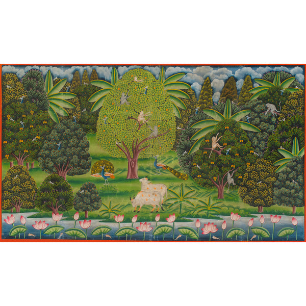 Jungle scene Pichwai Handmade Painting