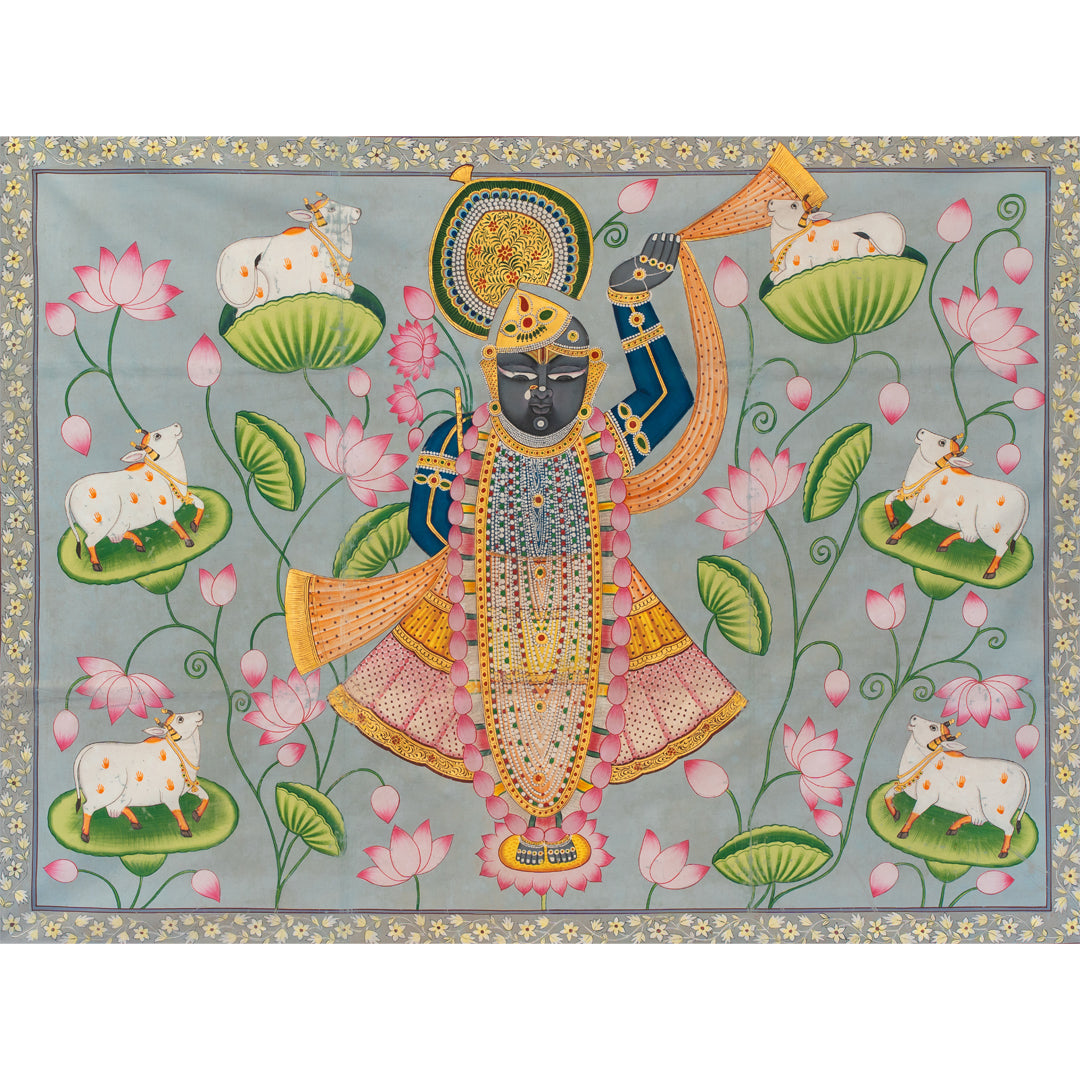 Shrinath ji Shri Rajbhog Swaroop Pichwai Handmade Painting