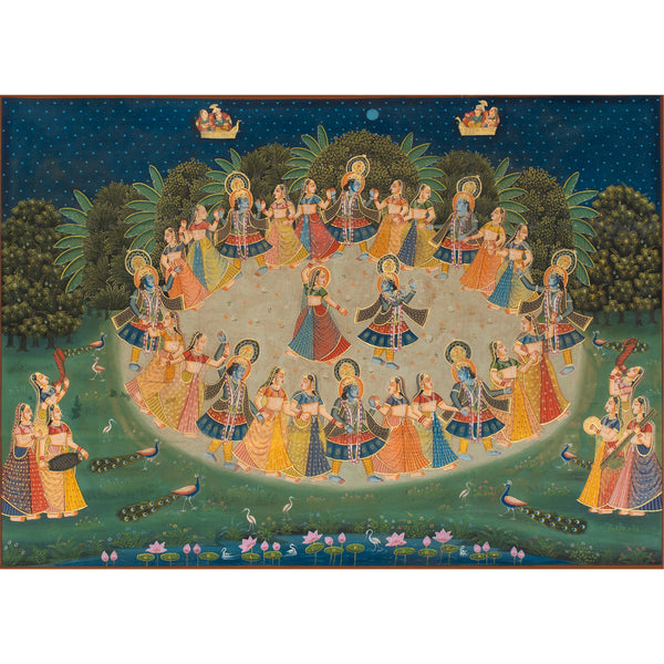 Shri Krishna Maha Raasleela  Pichwai Handmade Painting