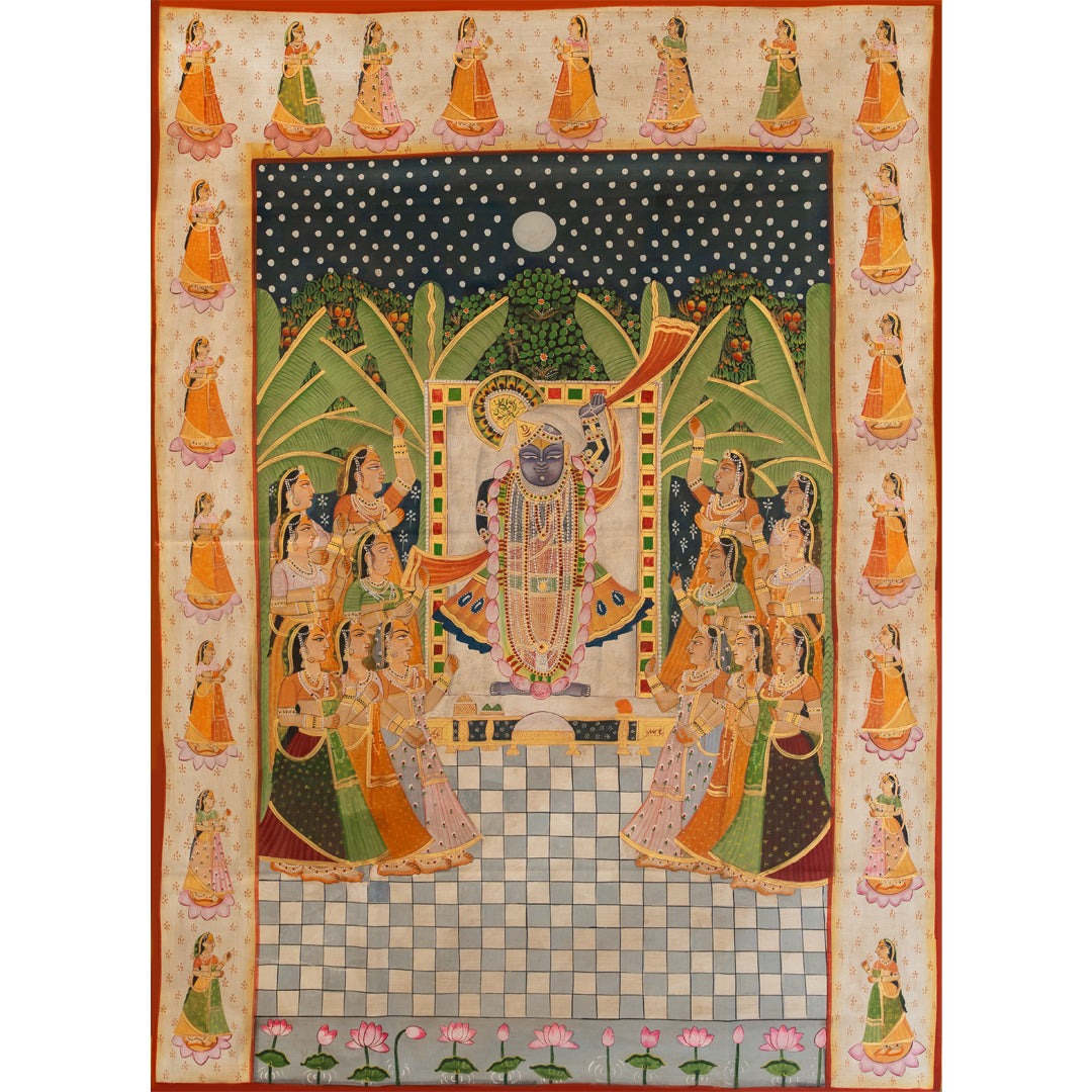 Shrinath ji Shri Rajbhog Swaroop Pichwai Handmade Painting