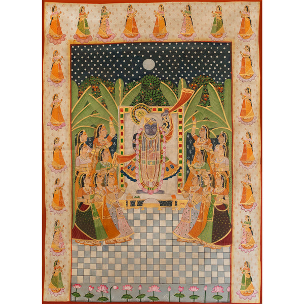 Shrinath ji Shri Rajbhog Swaroop Pichwai Handmade Painting