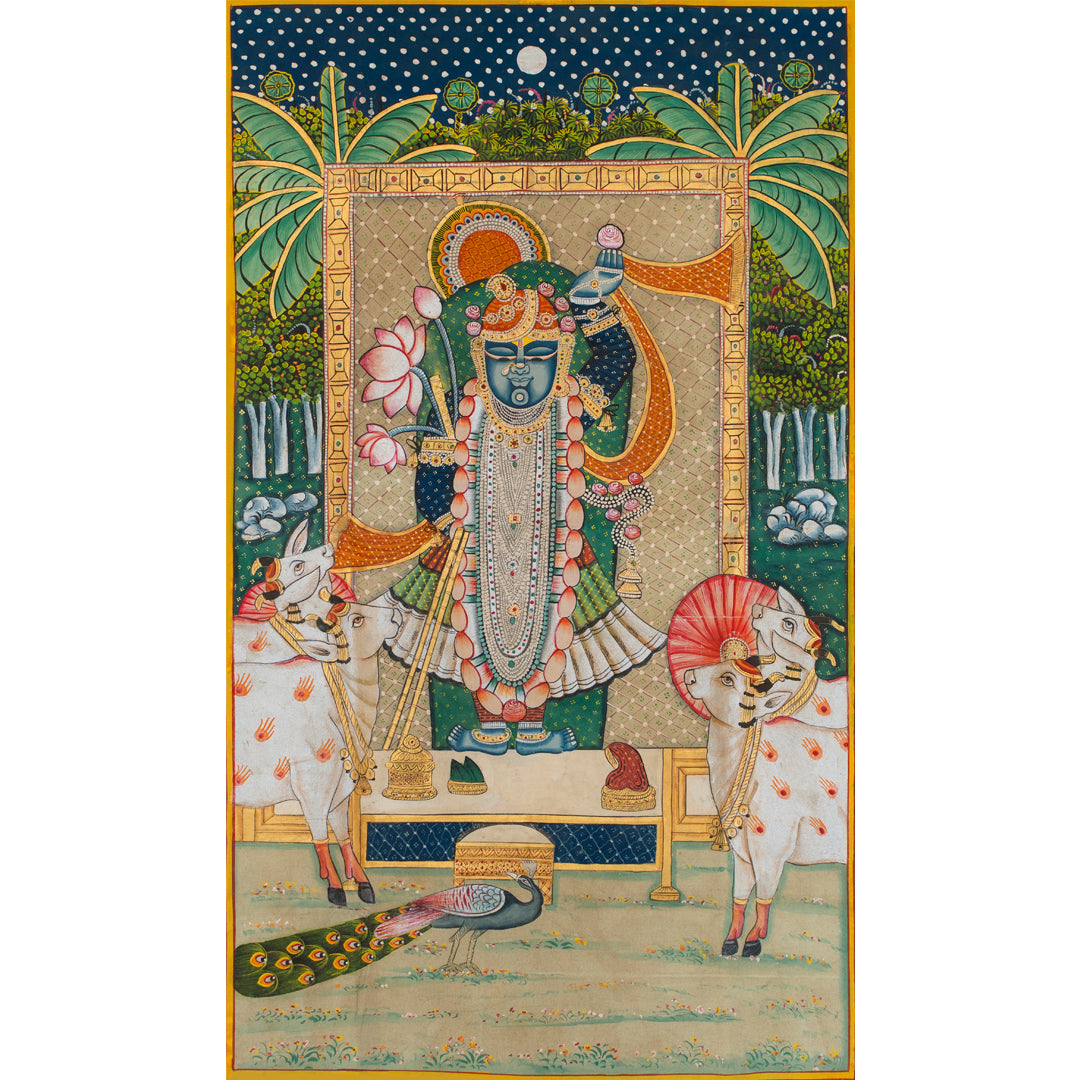 Shrinath ji Shri Rajbhog Swaroop Pichwai Handmade Painting