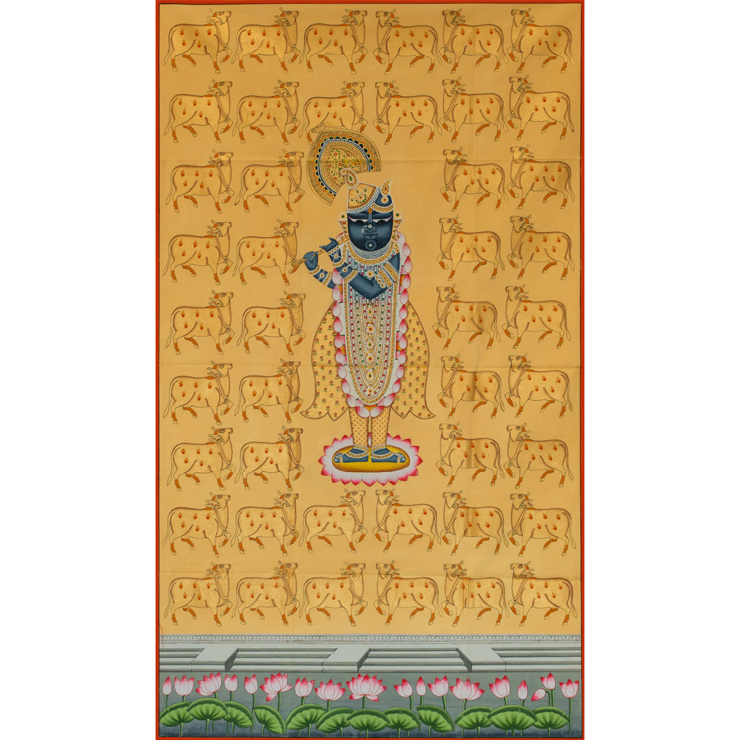 Shri Gokul Chandramaji Gawal Swaroop Pichwai Handmade Painting