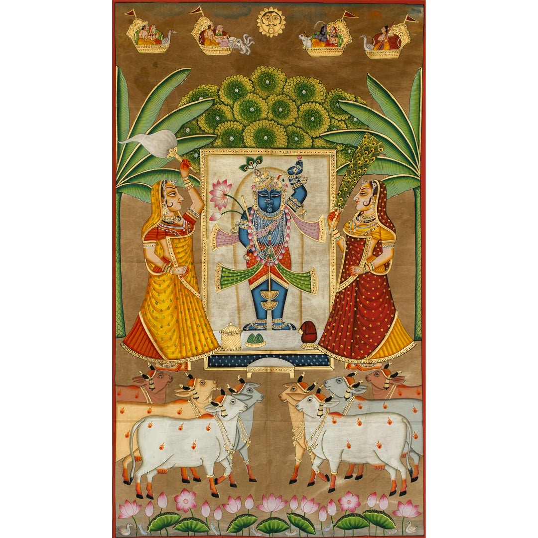 Shrinath ji Chappan Bhog Swaroop Pichwai Handmade Painting