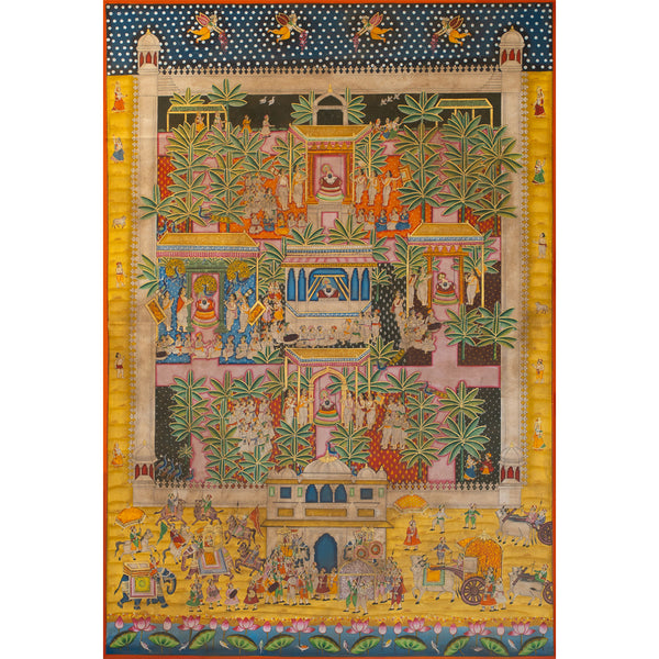 Lal Bagh Utsav Pichwai Handmade Painting