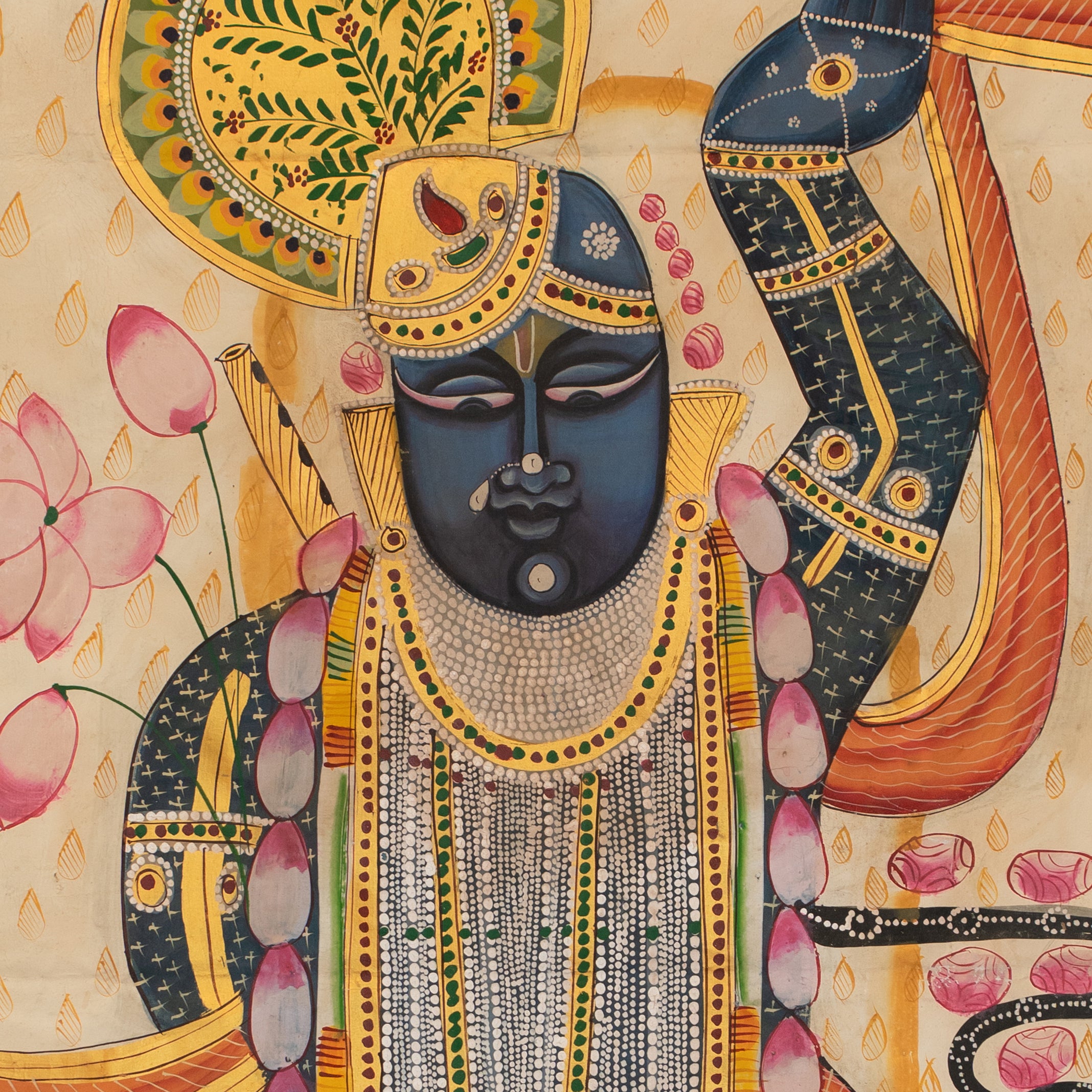 Shrinath ji Shri Rajbhog Swaroop Pichwai Handmade Painting