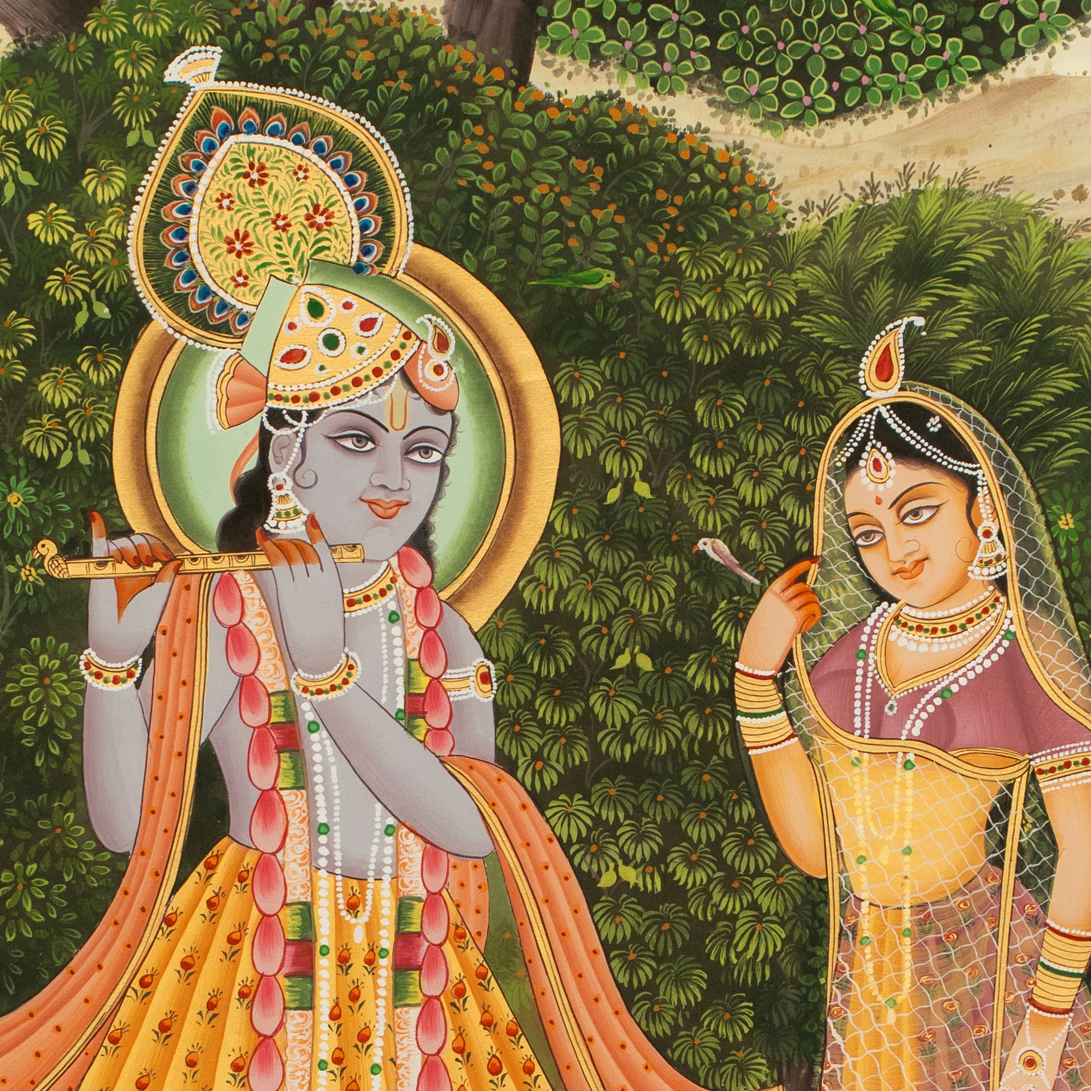 Radha & Krishna love Scene Pichwai Handmade  Painting 2