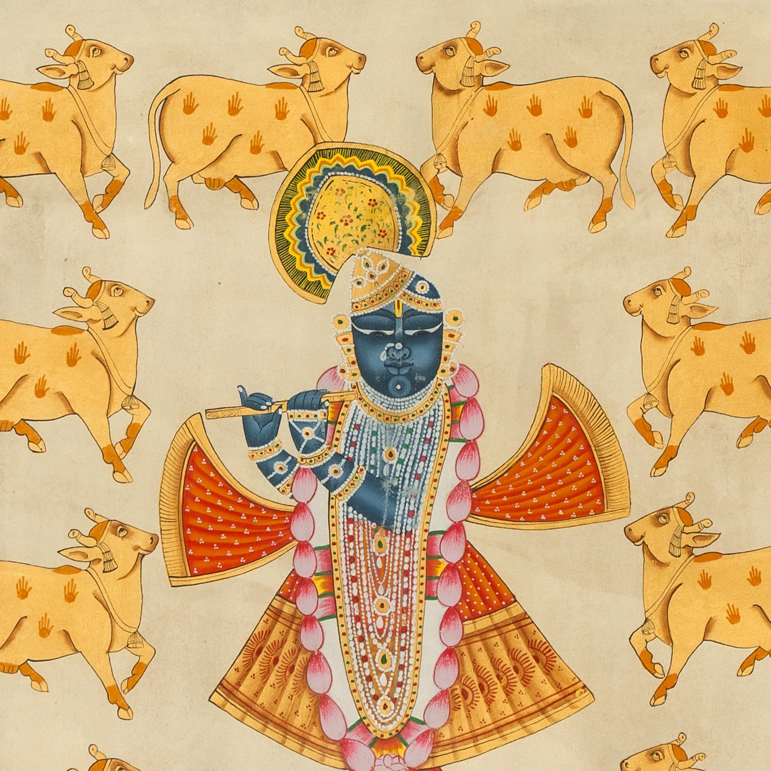 Shri Gokul Chandramaji Gawal Swaroop Pichwai Handmade Painting