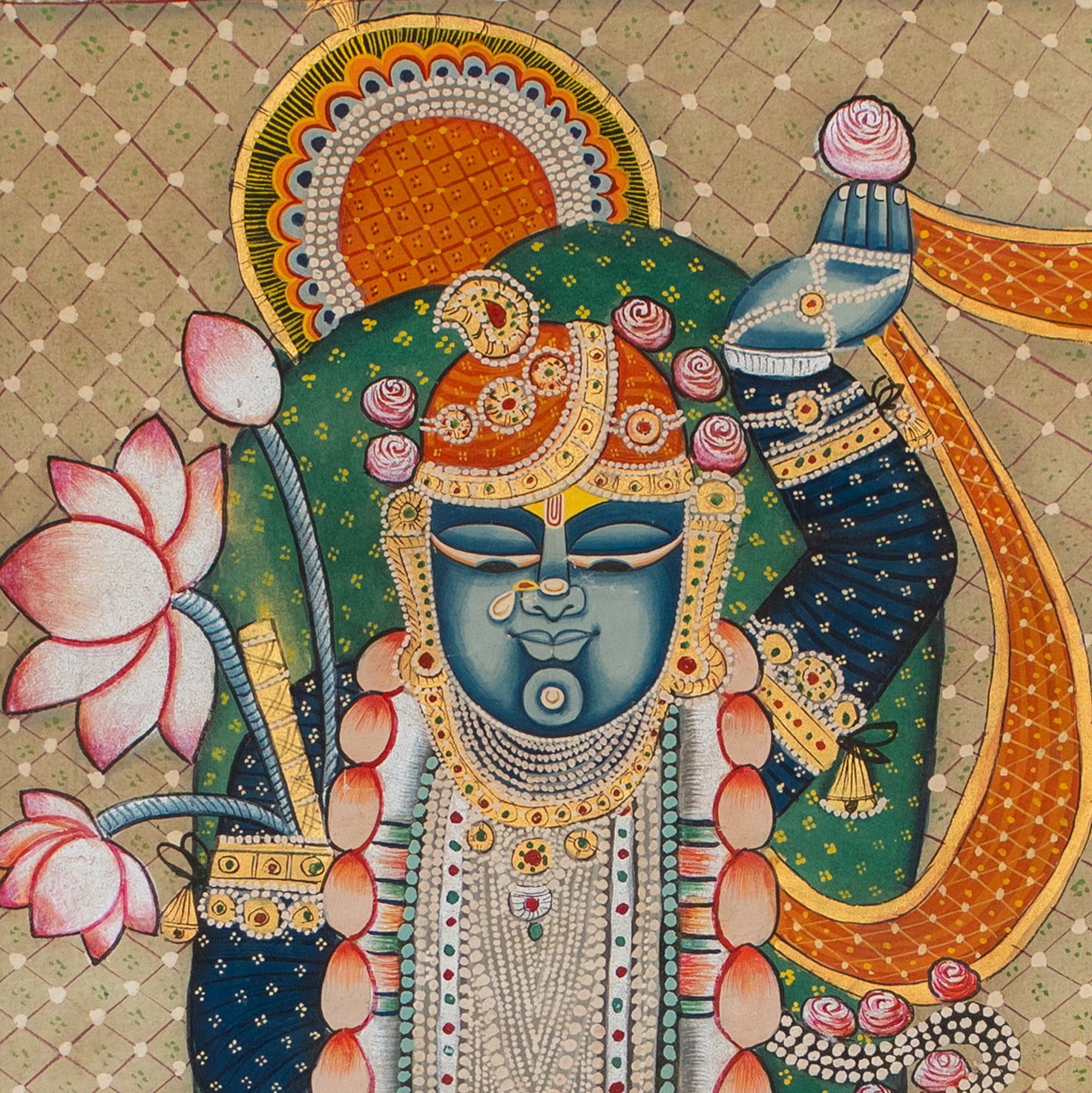 Shrinath ji Shri Rajbhog Swaroop Pichwai Handmade Painting