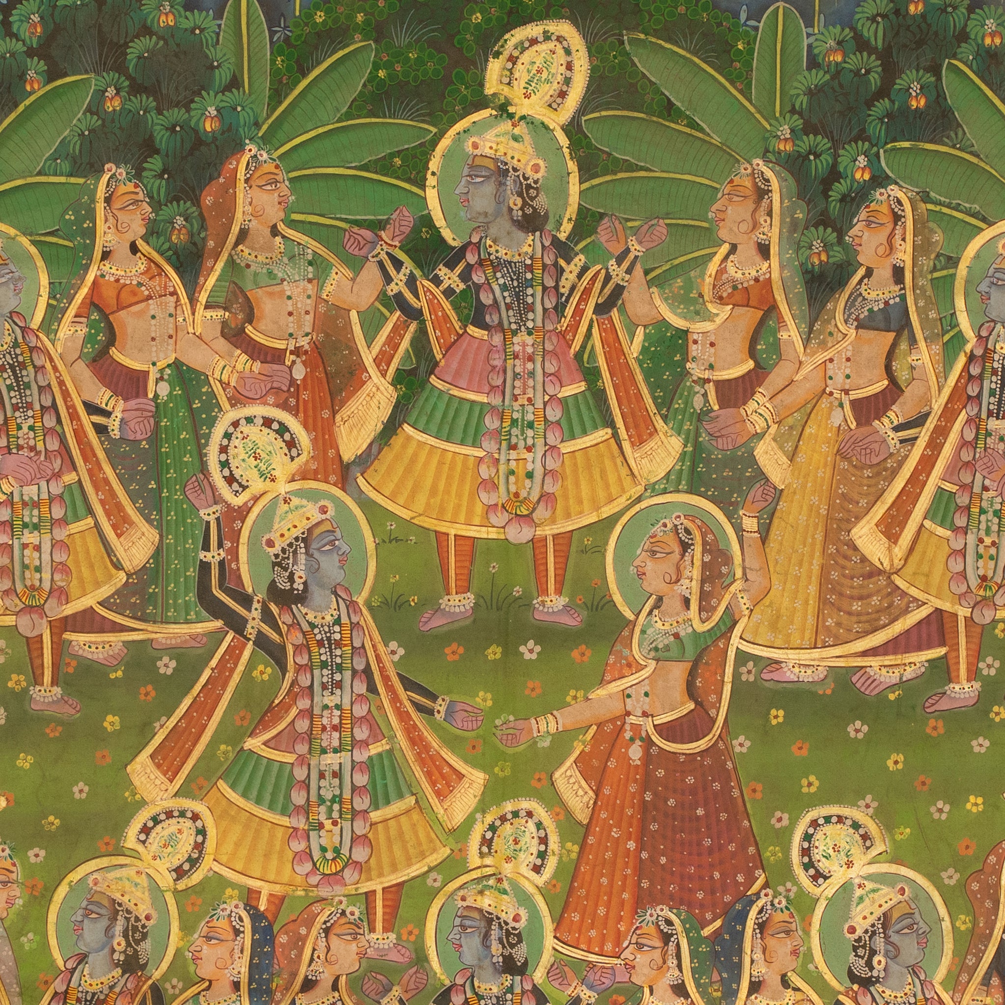 Shri Krishna Maha Raasleela  Pichwai Handmade Painting