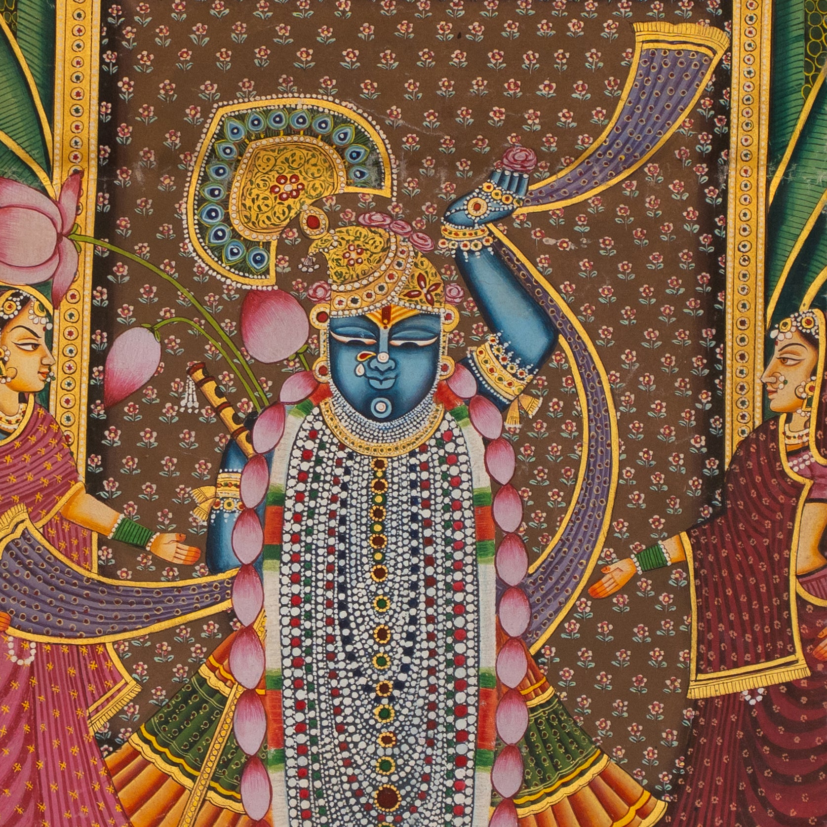 Shrinath ji Shri Rajbhog Swaroop Pichwai Handmade Painting