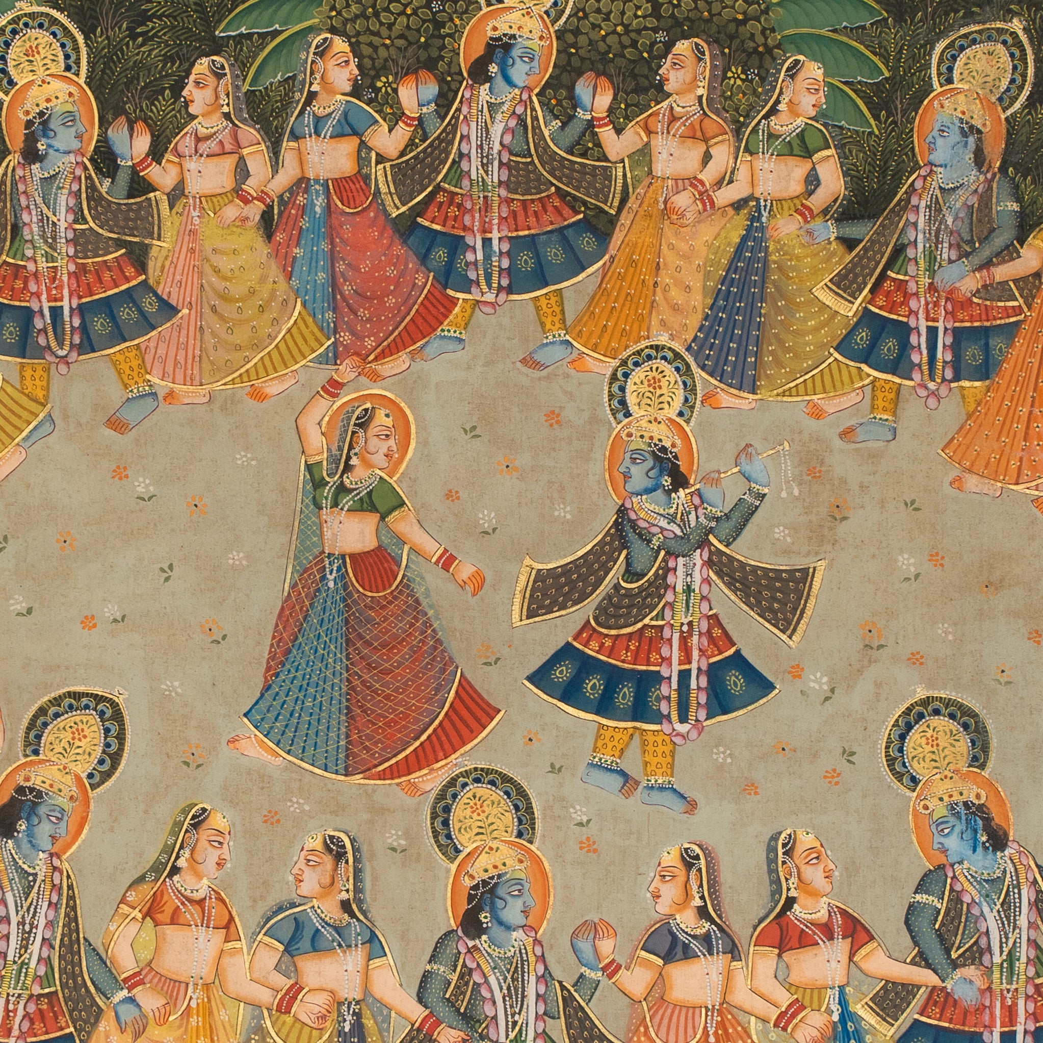 Shri Krishna Maha Raasleela  Pichwai Handmade Painting