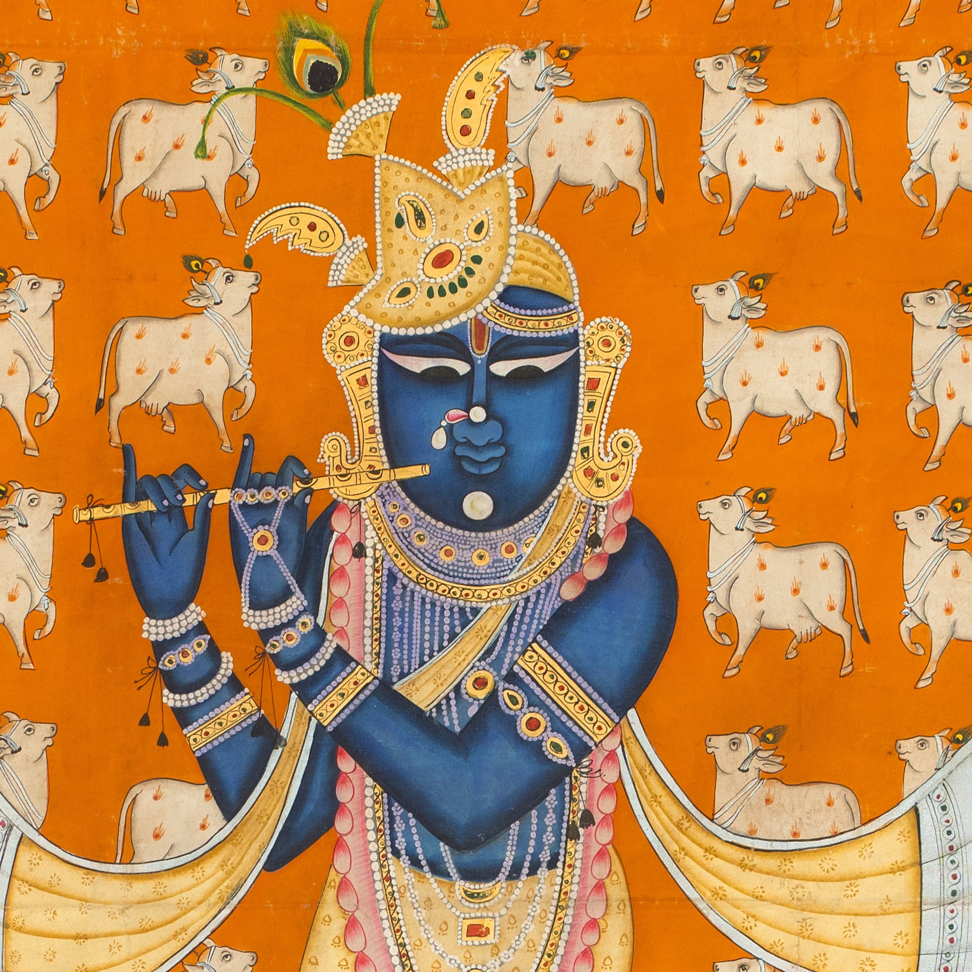 Shri Gokul Chandramaji Gawal Swaroop Pichwai Handmade Painting