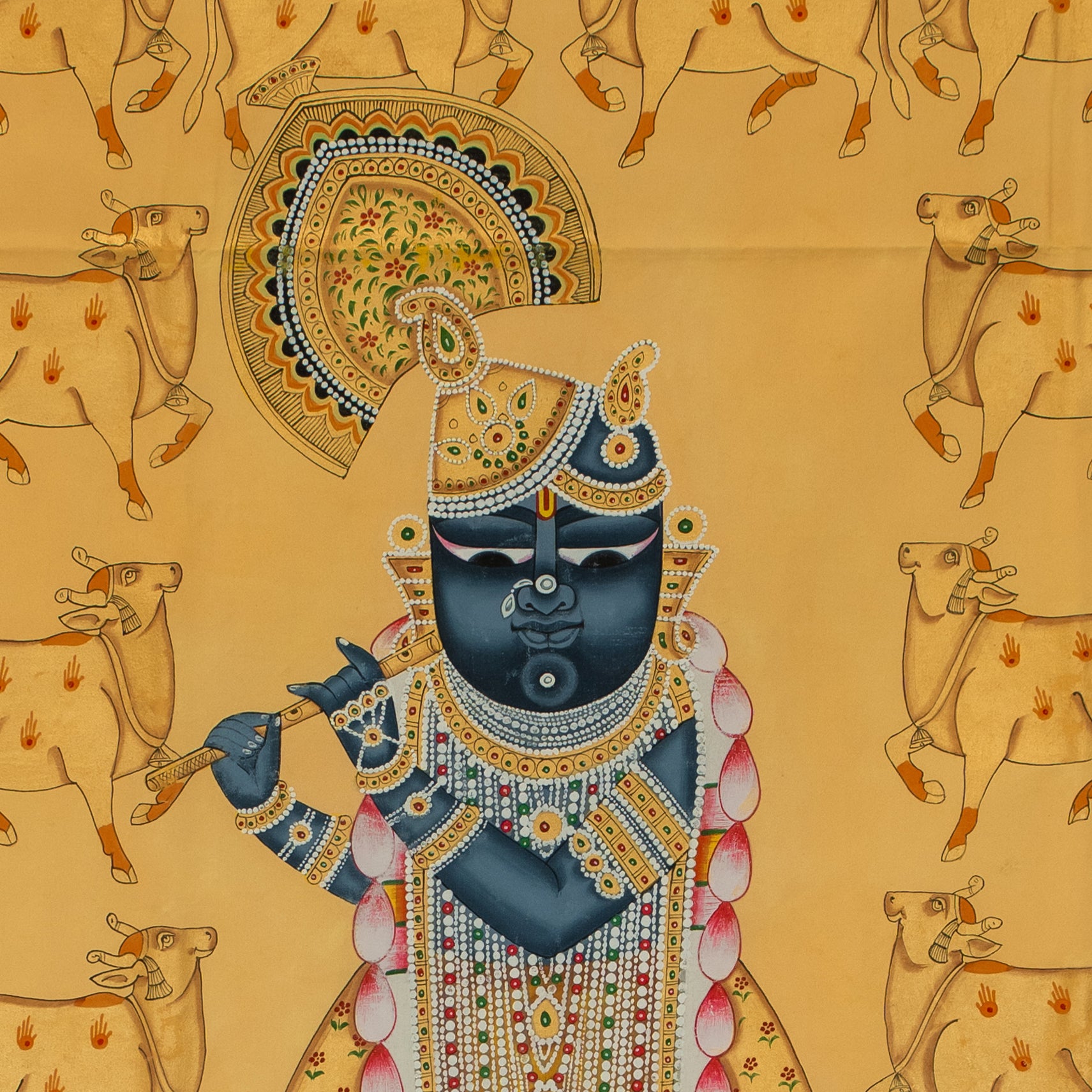 Shri Gokul Chandramaji Gawal Swaroop Pichwai Handmade Painting