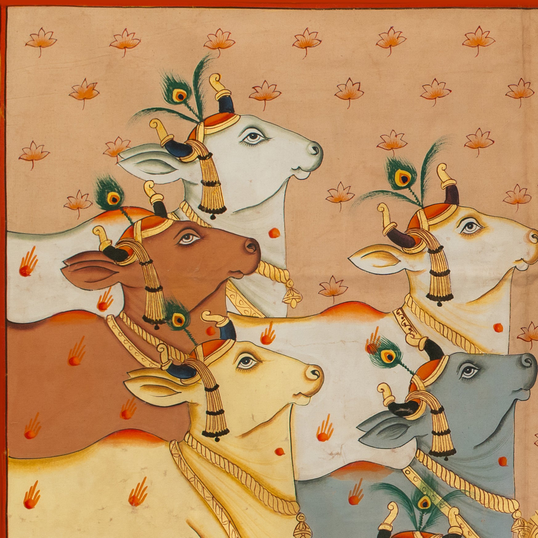 Gopashtami Rajbogh Swaroop Pichwai Handmade Painting