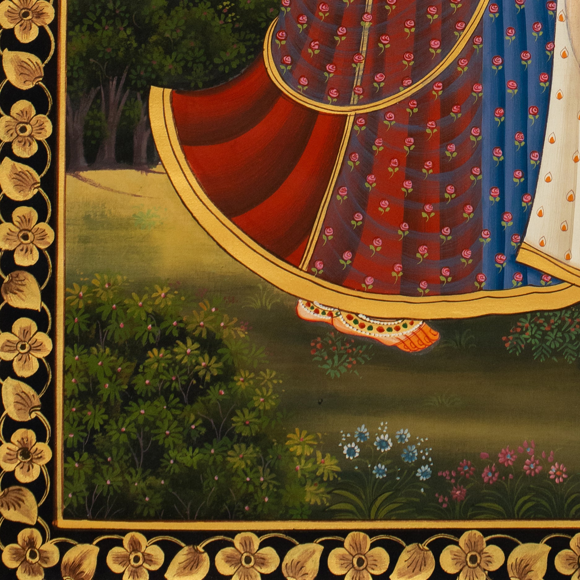 Radha & Krishna Love Scene Pichwai Handmade Painting 3