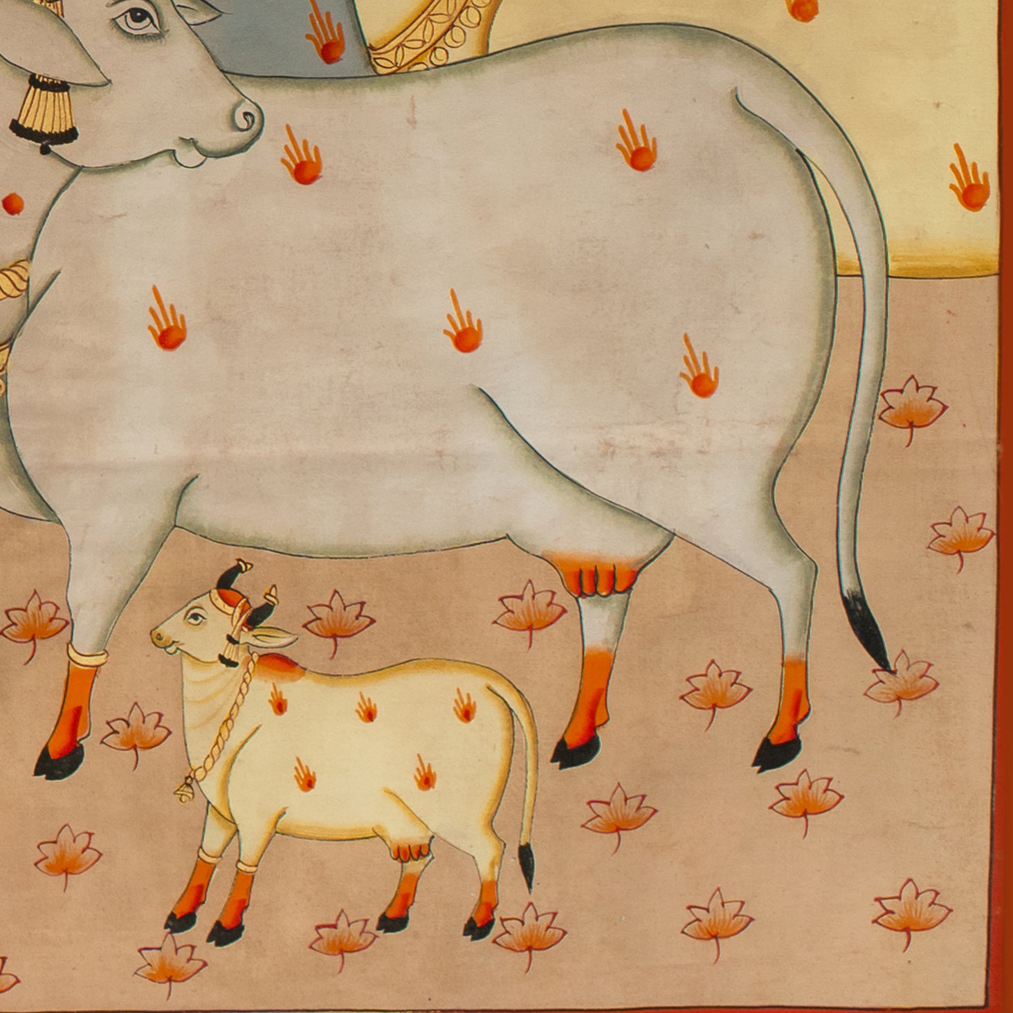 Gopashtami Rajbogh Swaroop Pichwai Handmade Painting