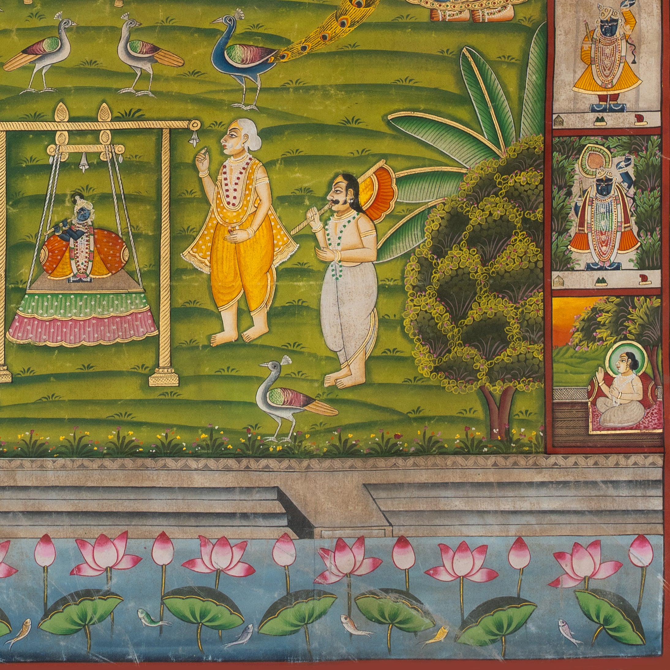 Sharad Purnima with 24 Swaroop Shreenathji Pichwai Handmade Painting