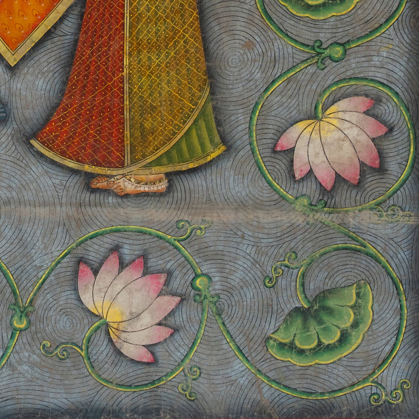 Exclusive Chappan Bhog Swaroop Kamal Talia Pichwai Handmade Painting