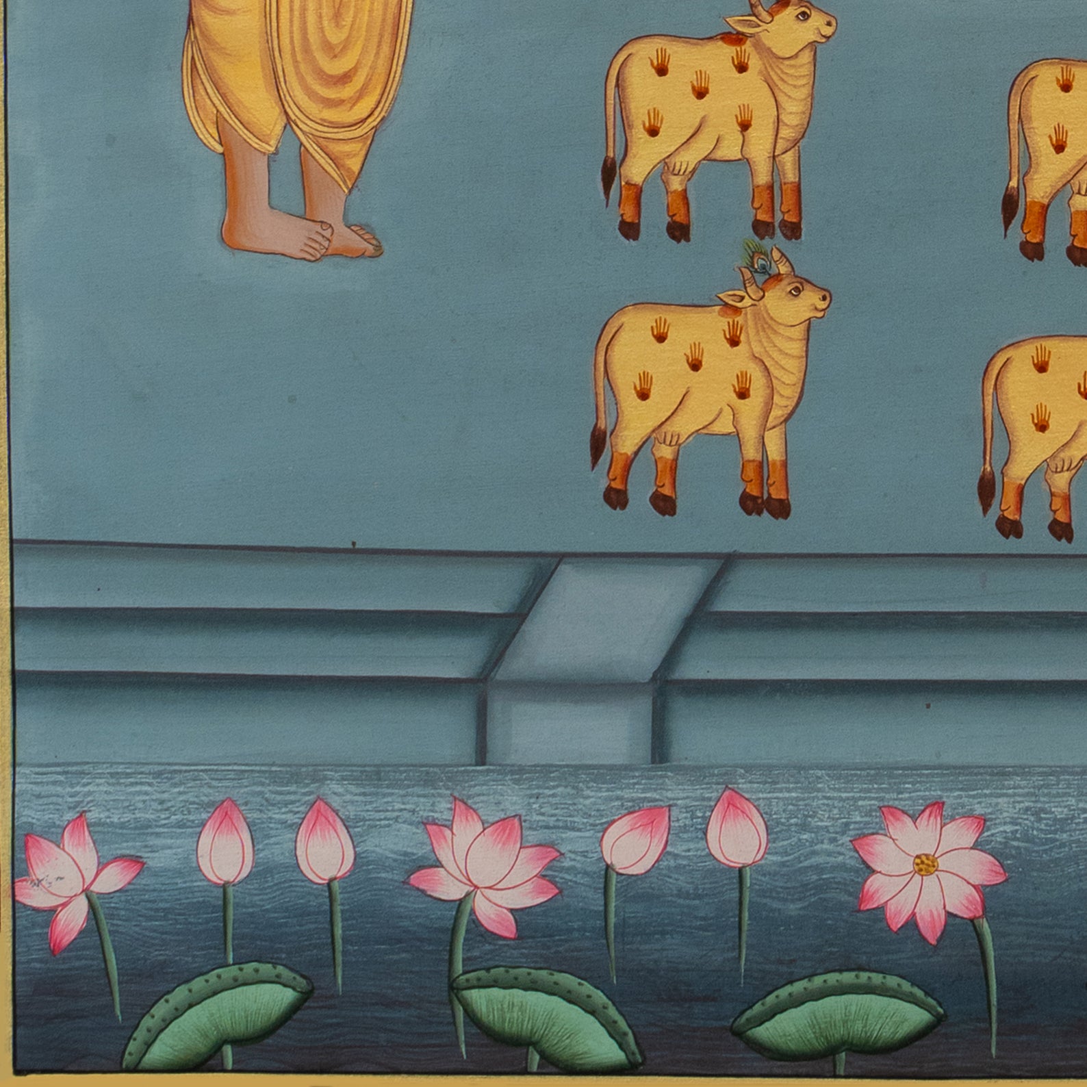 Shrinath ji Rajbhog Swaroop Pichwai Handmade Painting