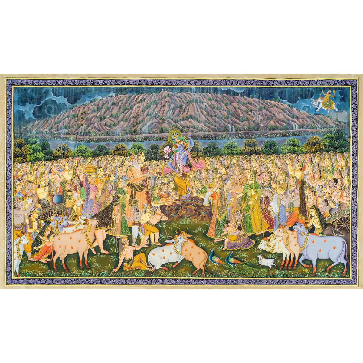 Krishna Lifting Mount Govardhan