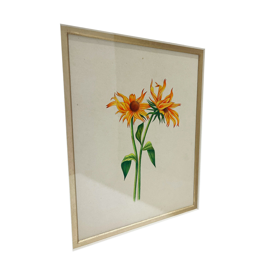 Sunflower Metal Framed Floral Artwork Painting 2