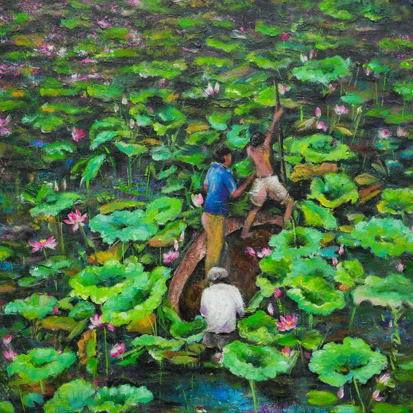 Fishing in Lotus Pond