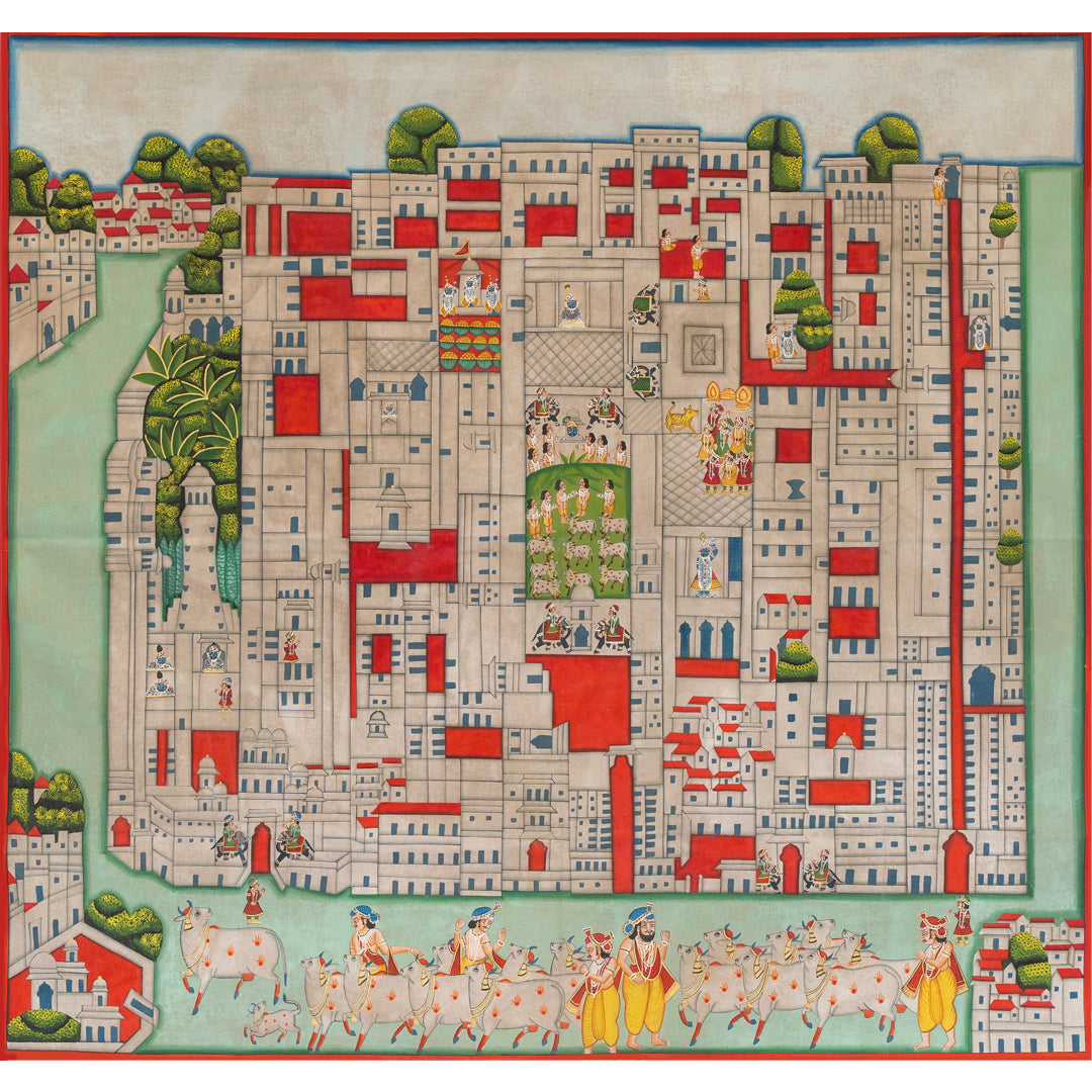 Temple Map of Shrinathji - Red