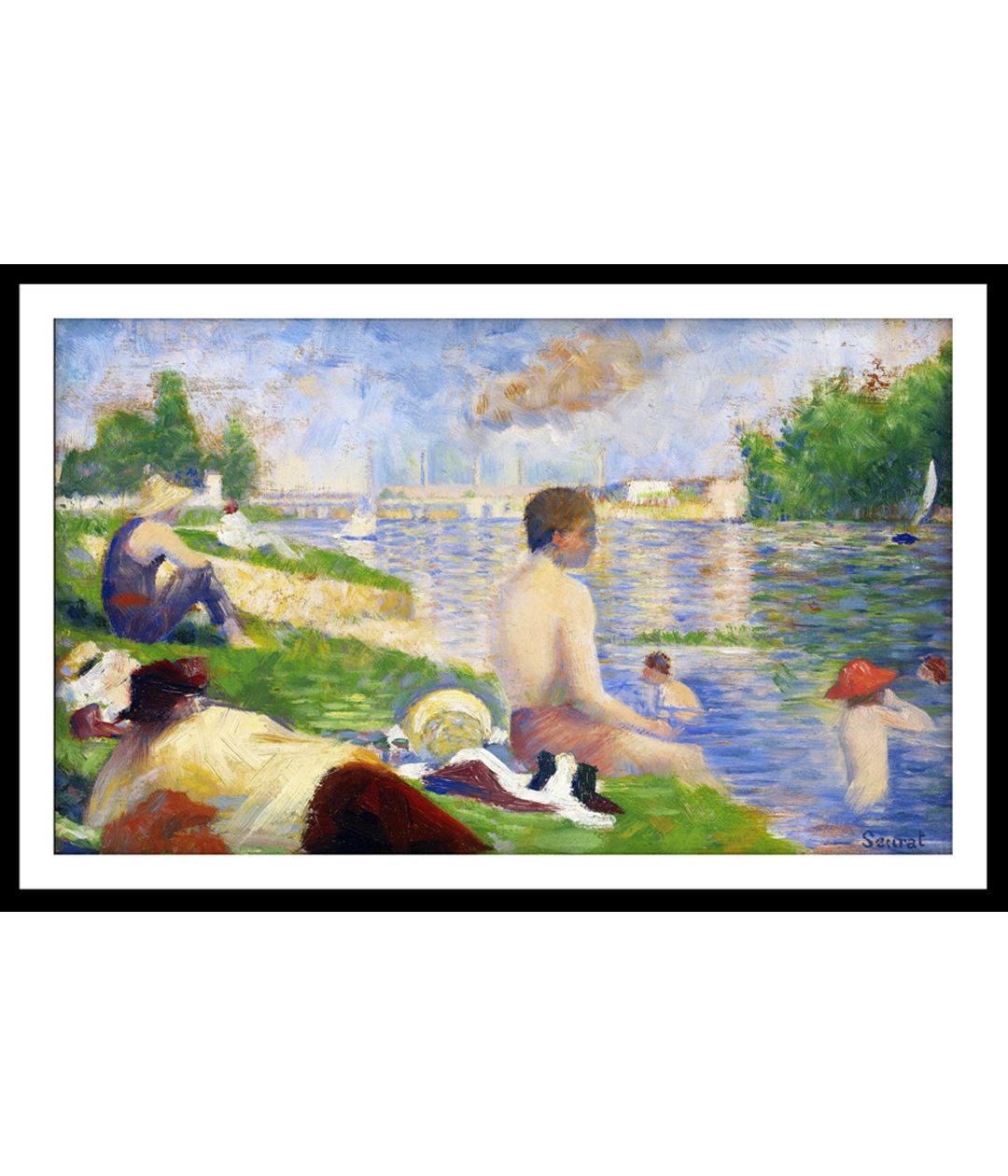 georges seurat - Final Study for “Bathers at Asnières”