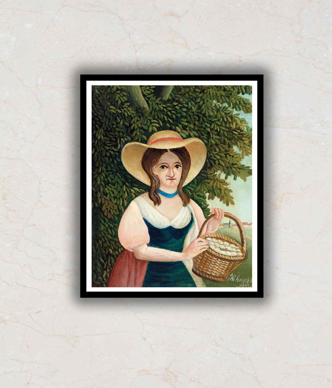 Woman with Basket of Eggs