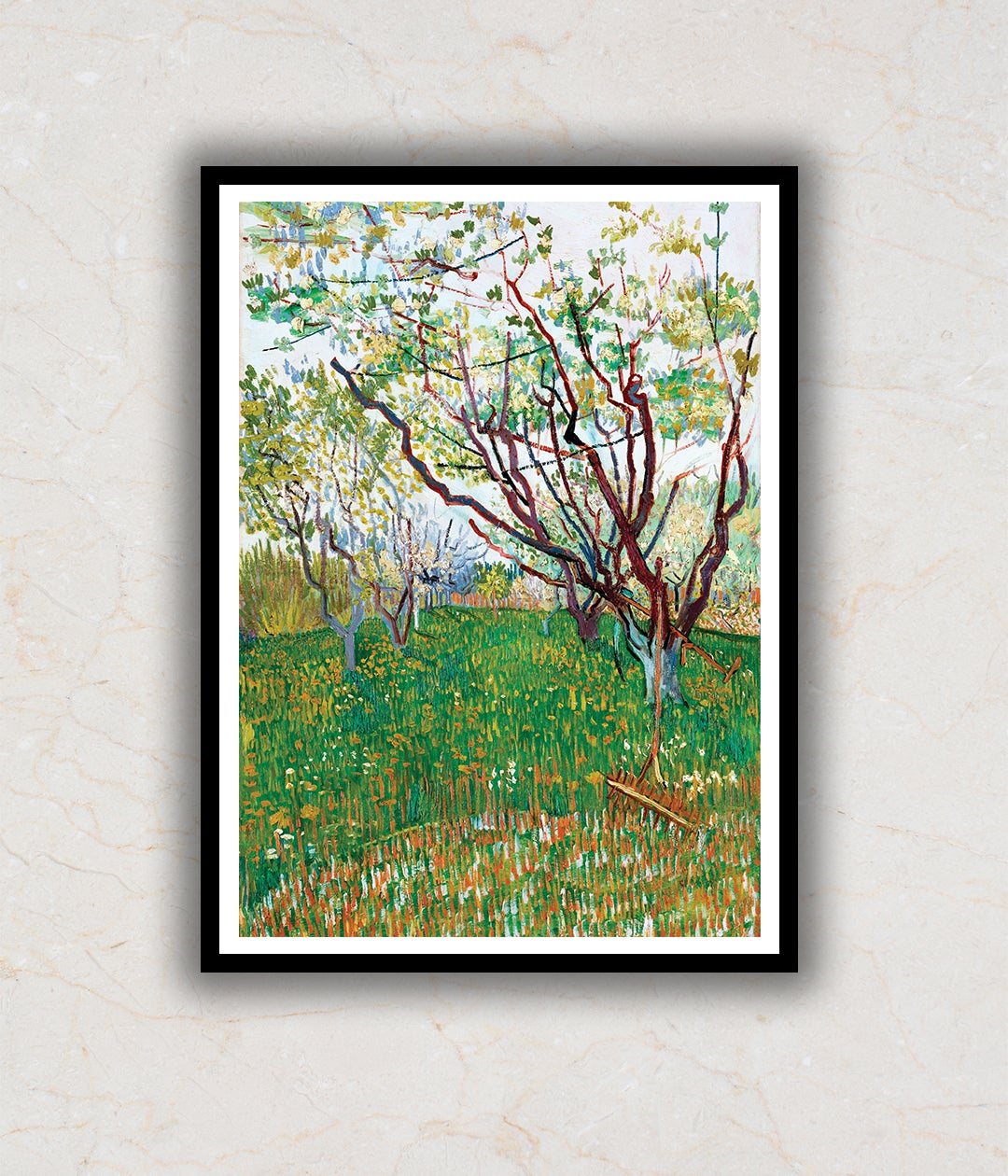 The Flowering Orchard Vincent Van Gogh Painting