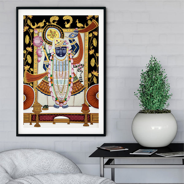 Shrinath Ji (Shri Krishna) Durbar Darshan Pichwai Painting-3