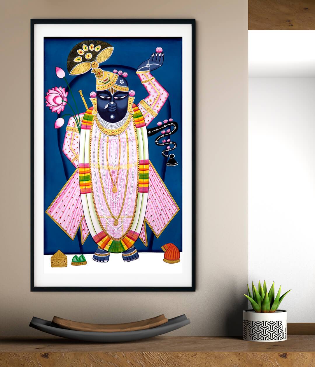 Shrinath Ji (Shri Krishna) Darshan Pichwai Painting 1