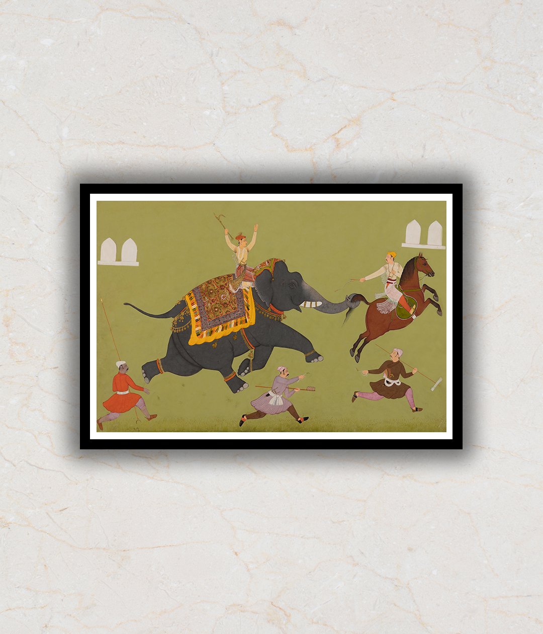 The Elephant of Maharana Jai Singh of Mewar Art Painting For Home Wall Art Decor