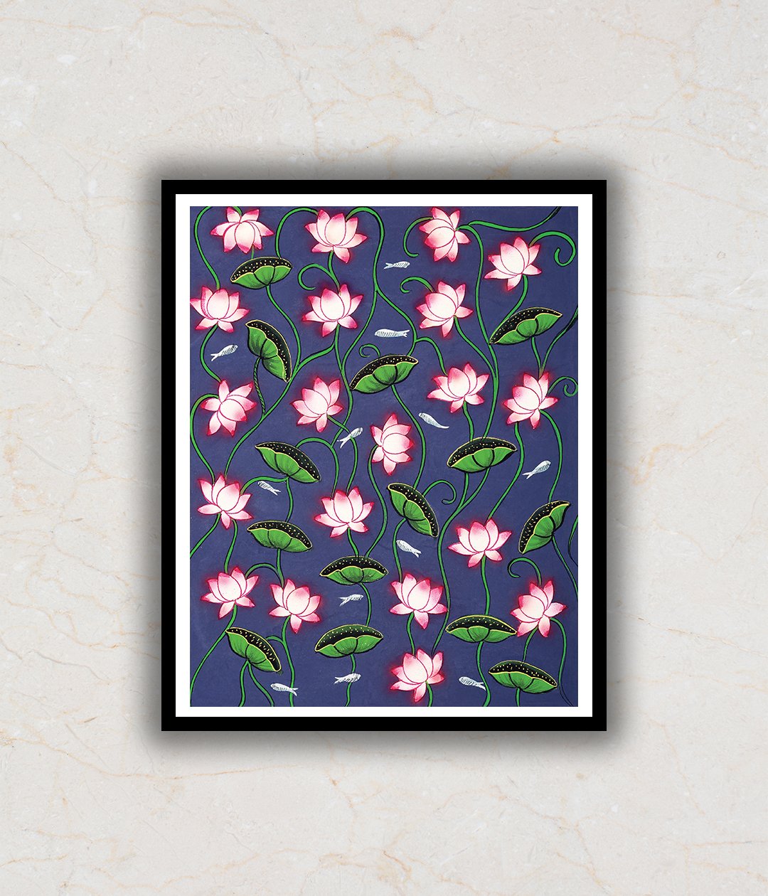 Lotus Pichwai Art Painting For Home Wall Art Decor