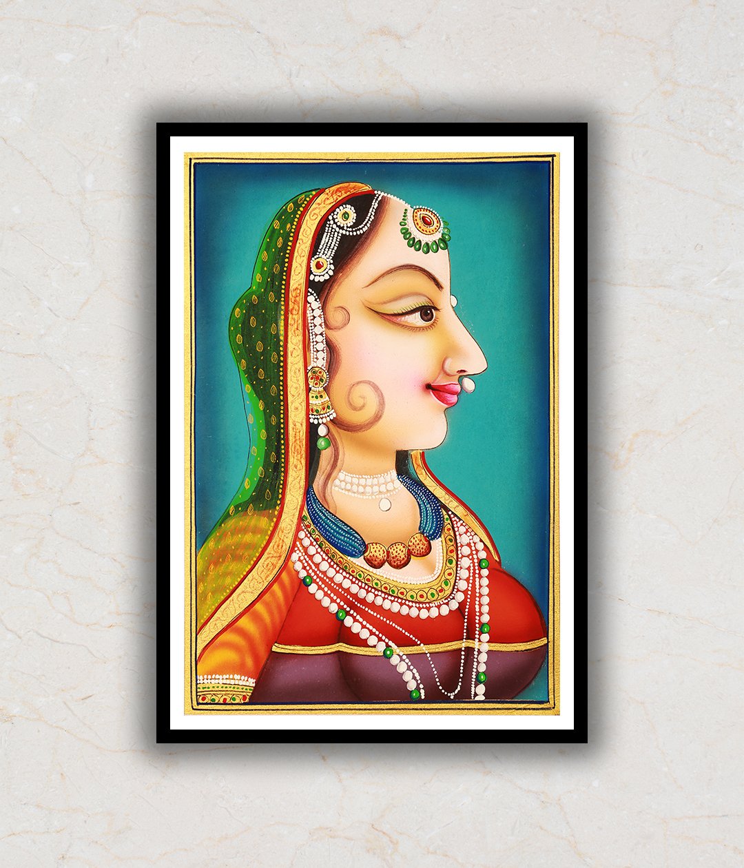 Ragini Woman Portrait Pichwai Art Painting For Home Wall Art Decor 3