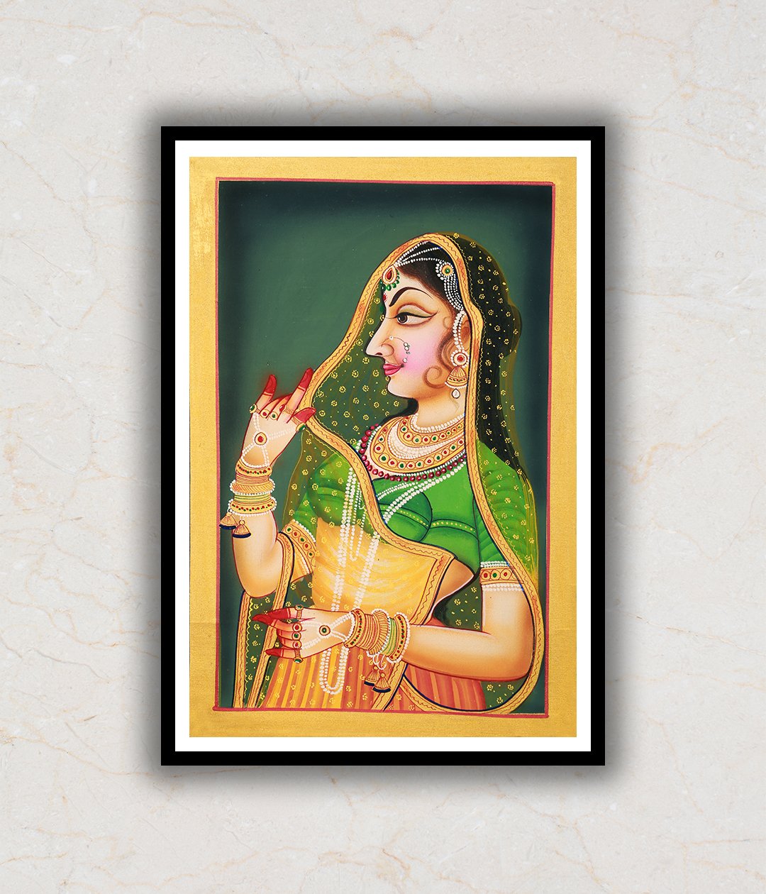 Ragini Woman Portrait Pichwai Art Painting For Home Wall Art Decor 5