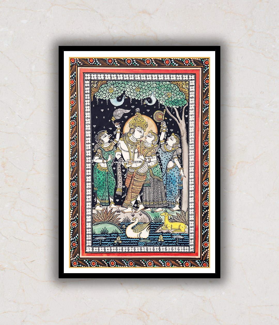 Radha Krishna Pattachitra Art Painting For Home Wall Art Decor 2