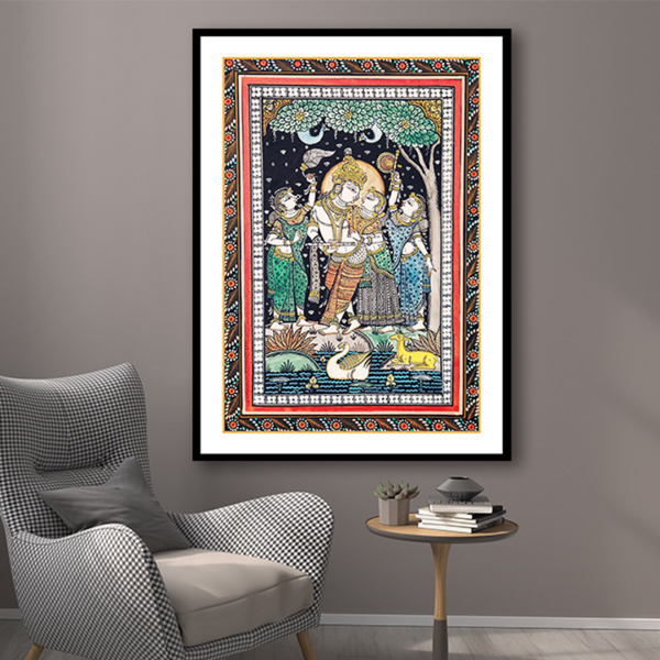 Radha Krishna Pattachitra Art Painting For Home Wall Art Decor 2