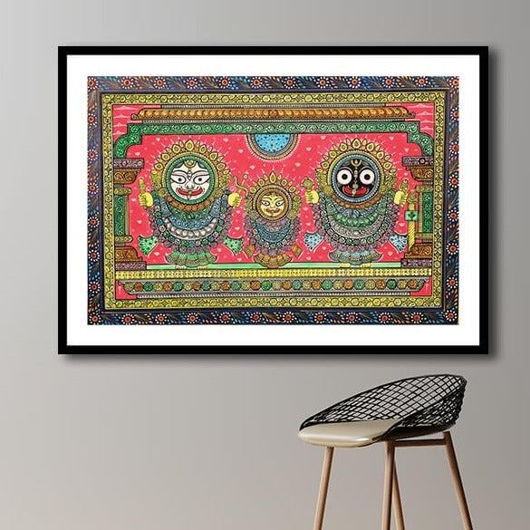 The Jagannath Darbar Pattachitra Art Painting For Home Wall Art Decor