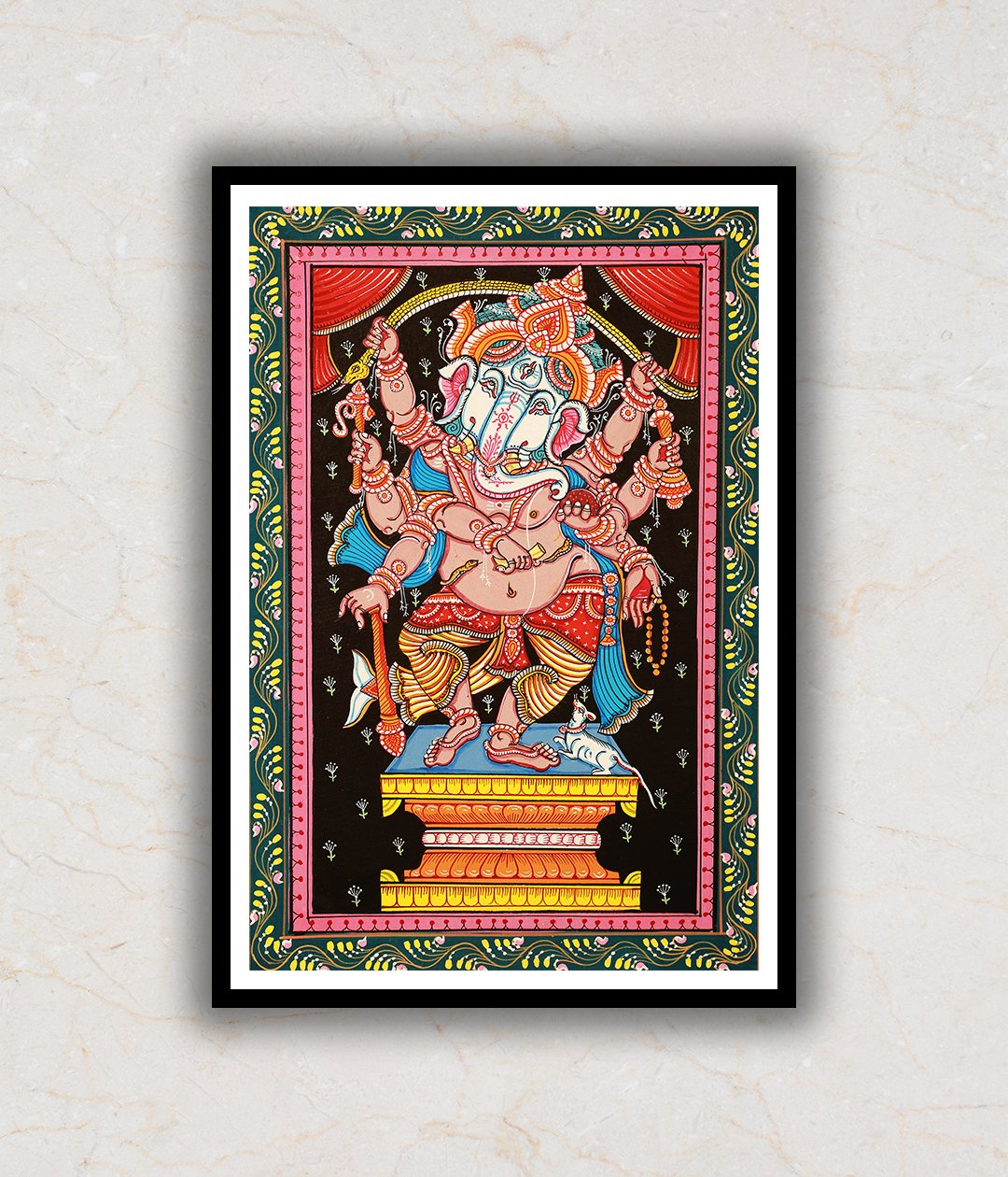 Lord Ganesh/Ganpati Artwork Pattachitra Art Painting For Home Wall Art Decor