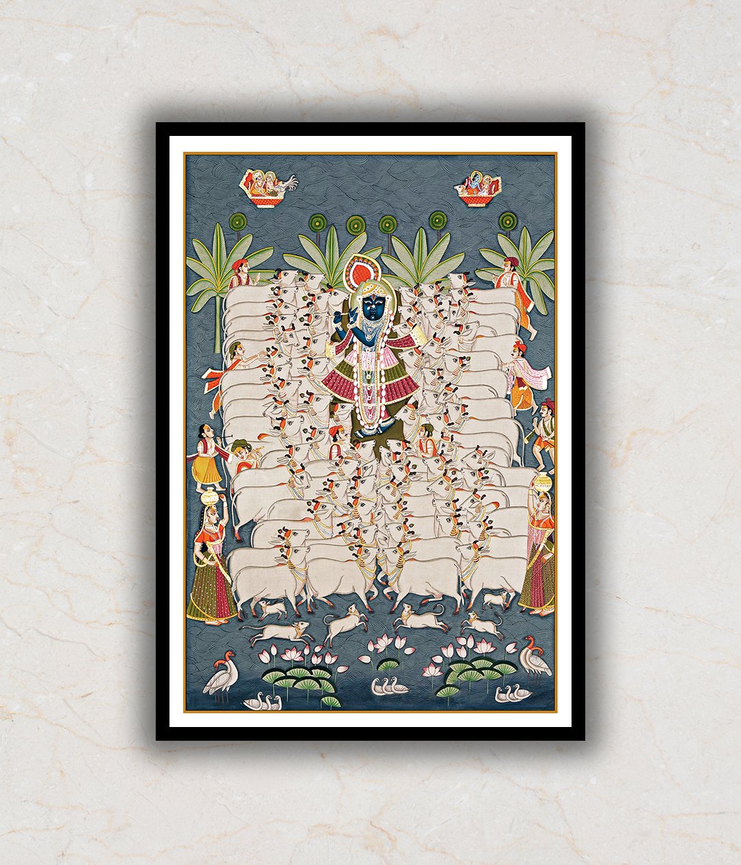 Shrinath Ji Gopastami Pichwai Art Painting For Home Wall Art Decor