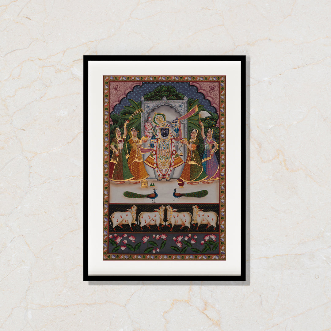 Sharad Purnima Pichwai Artwork Painting For Home Wall Dacor