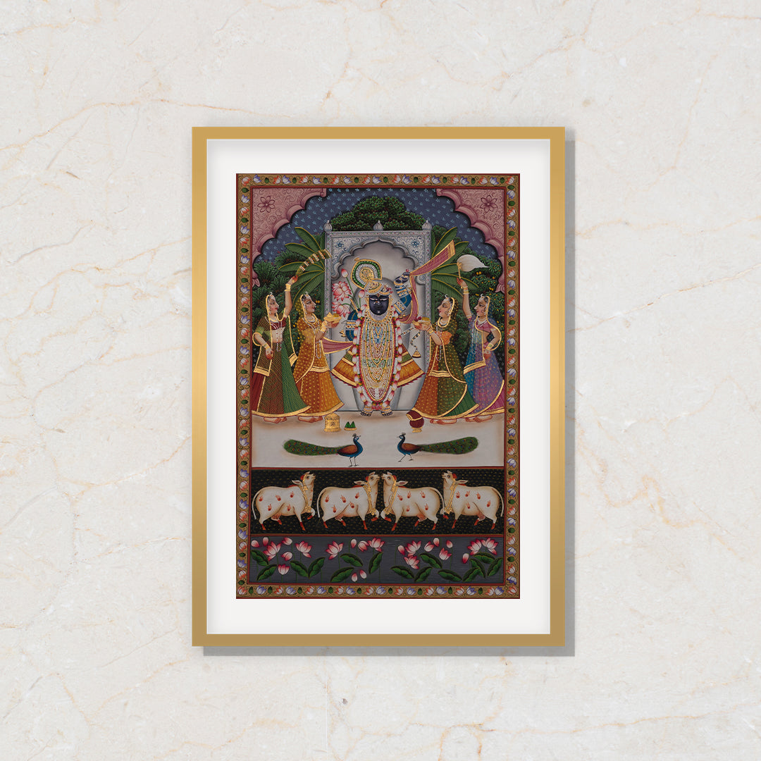 Sharad Purnima Pichwai Artwork Painting For Home Wall Dacor