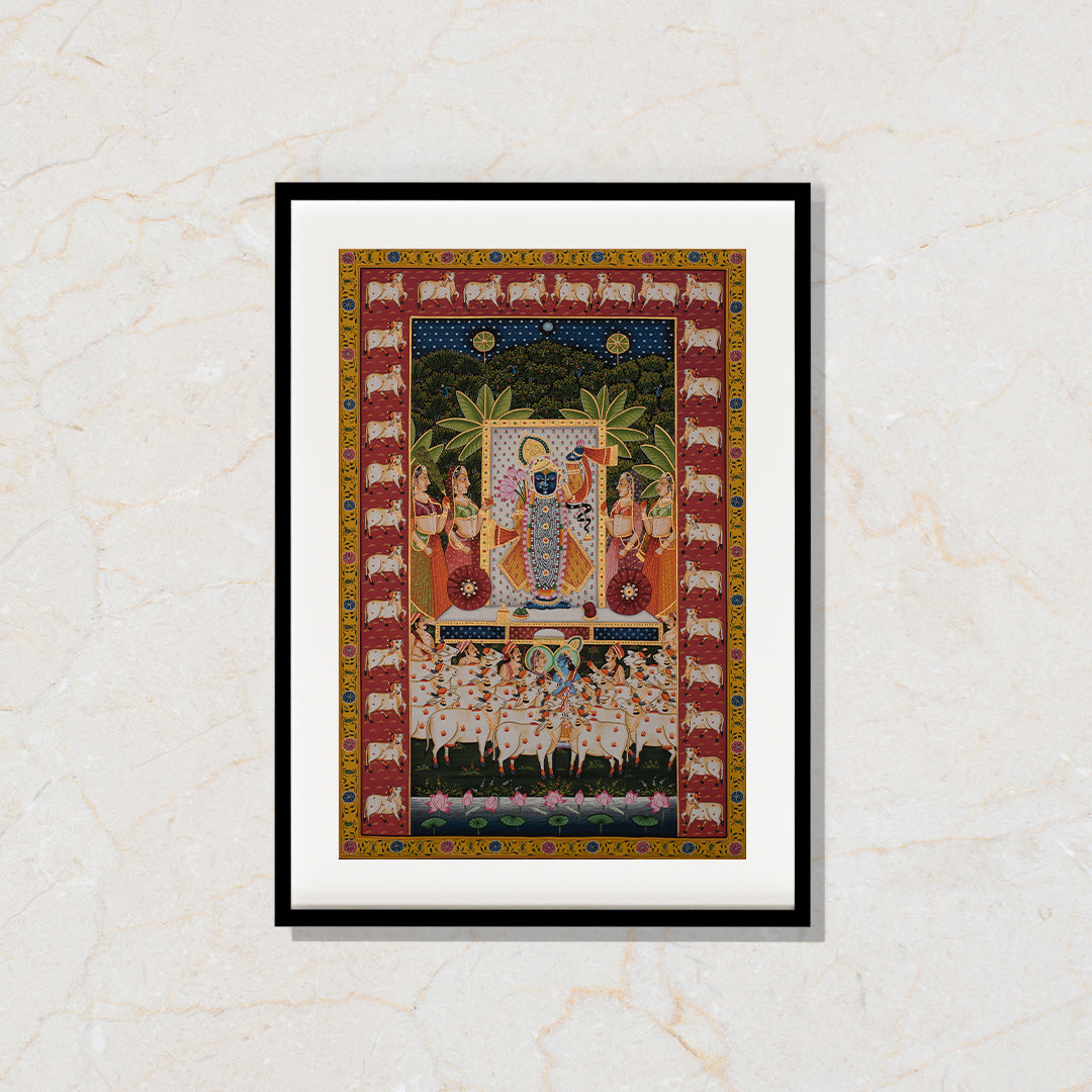 Gopashthami Utsav Pichwai Artwork Painting For Home Wall Dacor