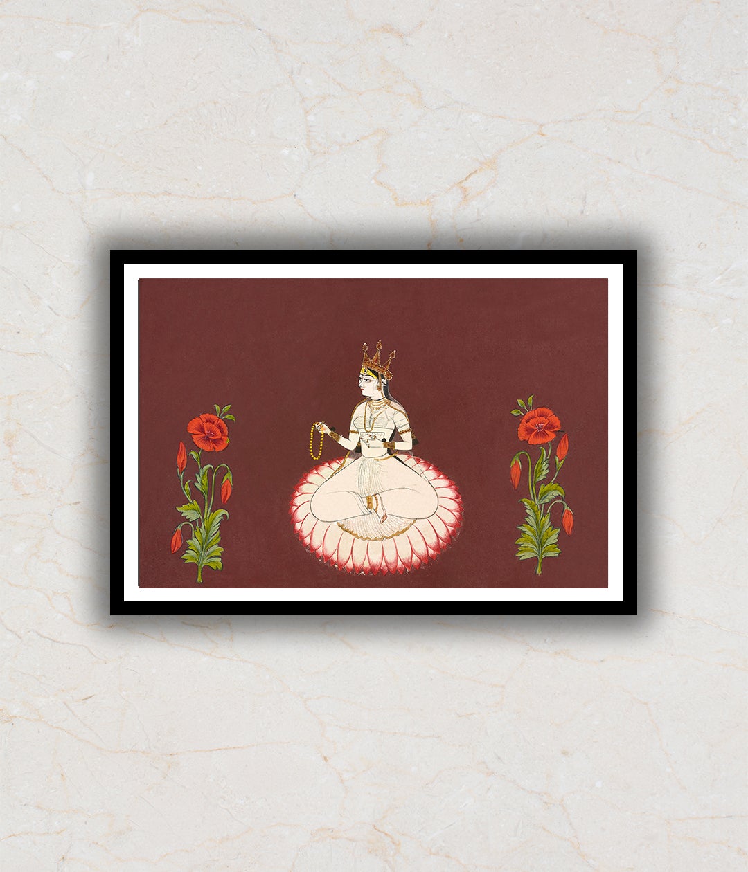 Saraswati Folio From a Goddess Series Artwork Painting For Home Wall Art DŽcor