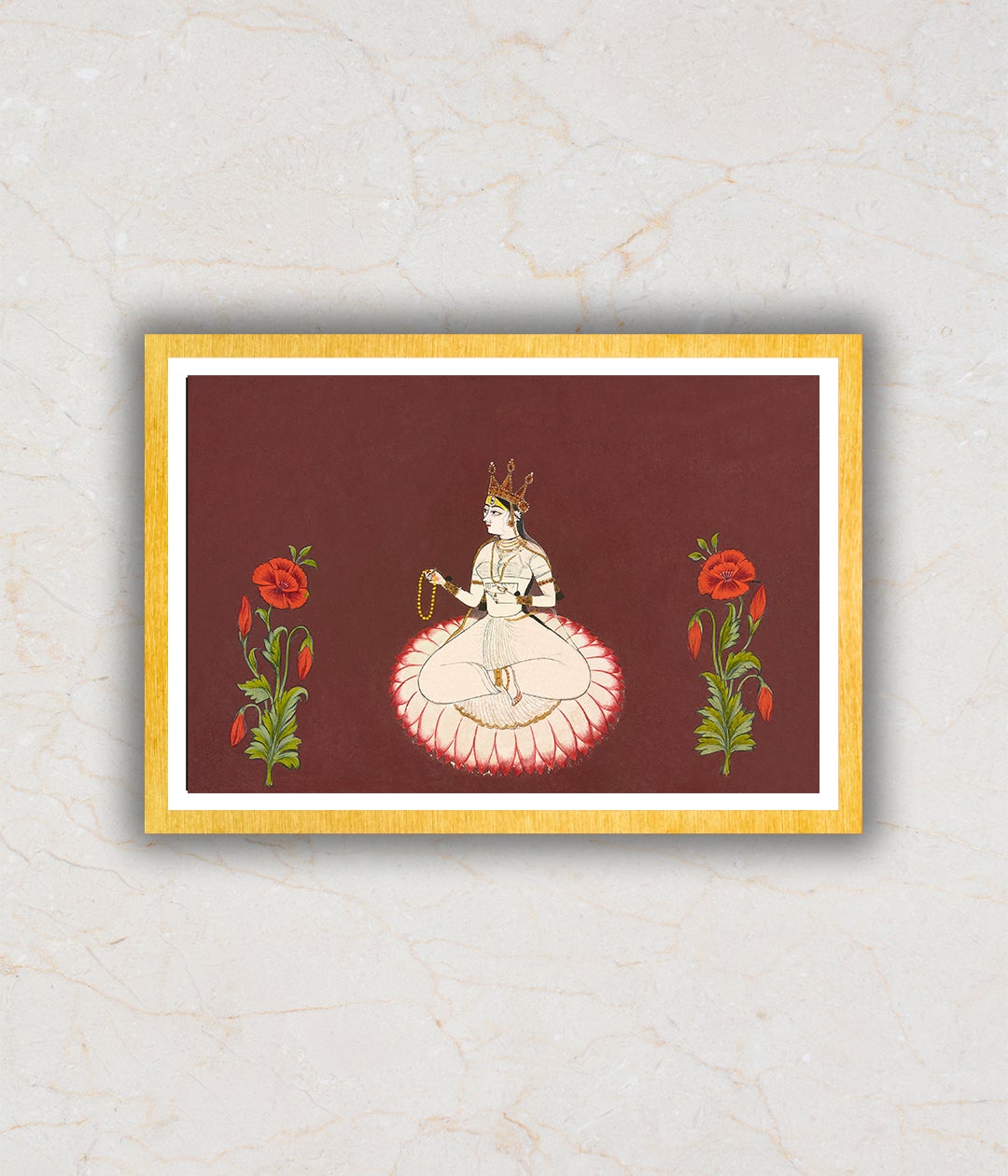 Saraswati Folio From a Goddess Series Artwork Painting For Home Wall Art DŽcor