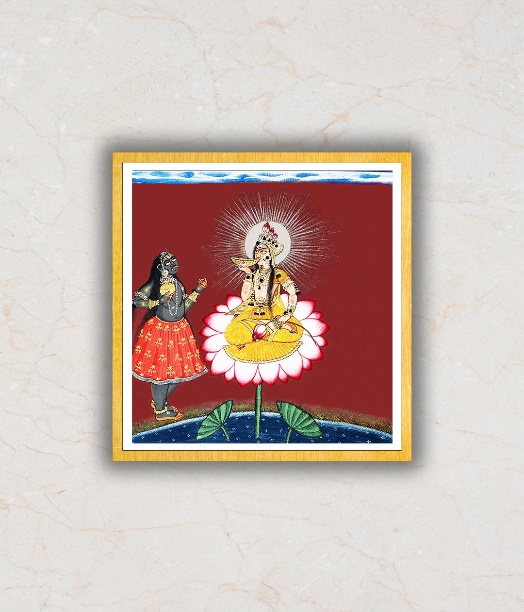 Siddha Lakhsmi With Kali Artwork Painting For Home Wall Art DŽcor