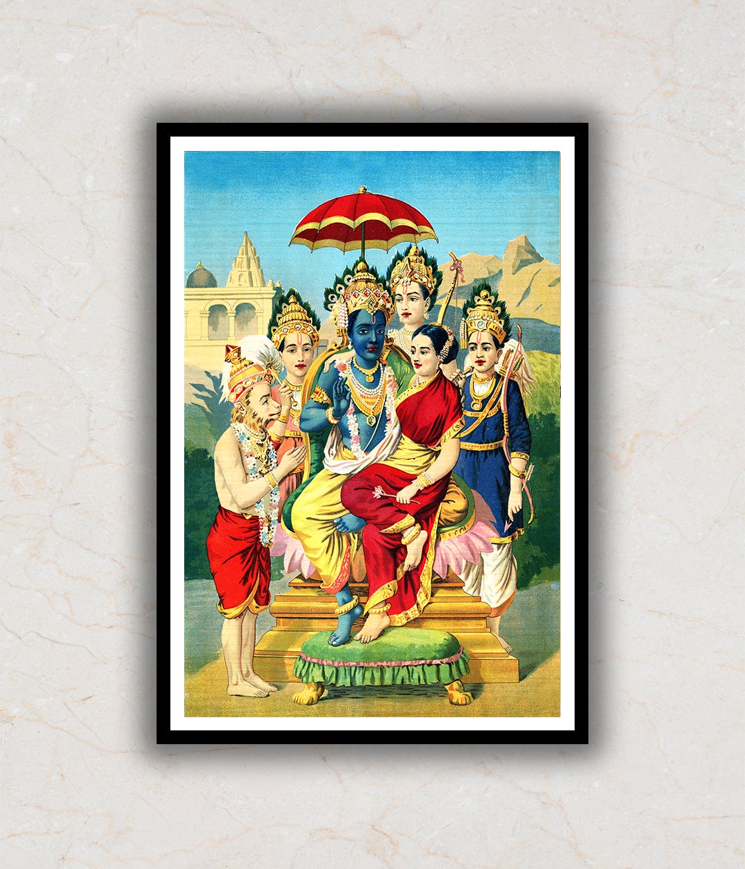 Ramapanchayan, Raja Ravi Varma Artwork Painting For Home Wall Art DŽcor